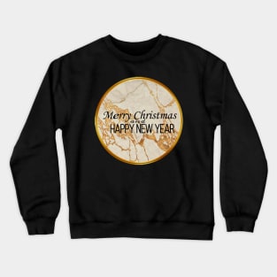 Merry Christmas and Happy New Year golden elegant design Crewneck Sweatshirt